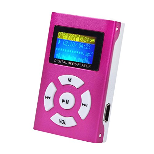 Book Cover Mandy Mini MP3 Player LCD Screen Red