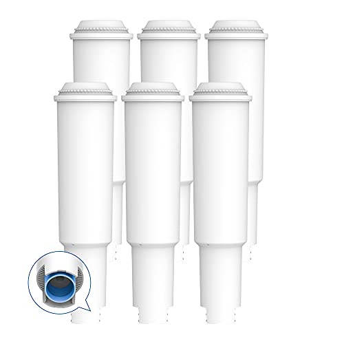 Book Cover AQUACREST TÜV SÜD Certified Coffee Machine Water Filter, Replacement for Jura® Clearyl White, 64553, 7520, 60209, 68739, 62911 - Including Various Models of Nespresso®, Impressa®, 6 Pack