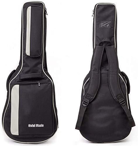 Book Cover Acoustic and Classical Guitars Gig Bag 3/4 Size (36 inch) by Hola! Music, Deluxe Series with 15mm Padding, Black