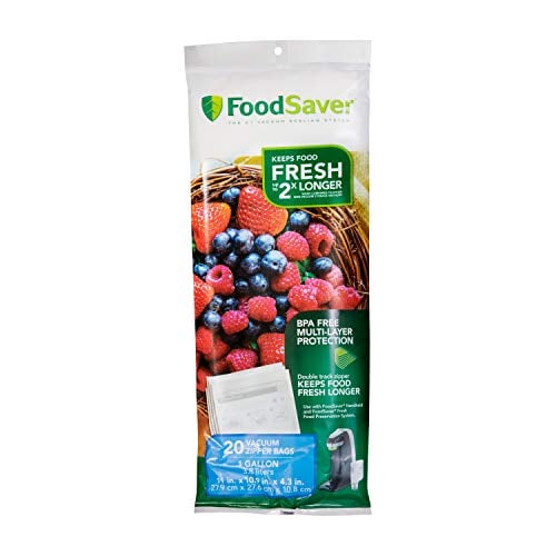 Book Cover FoodSaver 1-Gallon Multilayer Construction Vacuum Zipper Bags, 20 Count