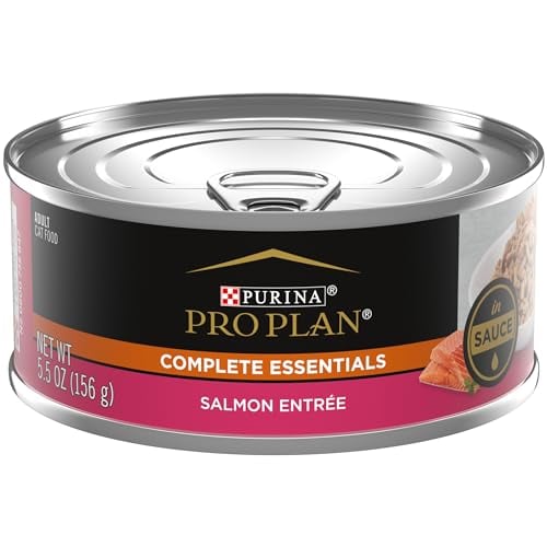 Book Cover Purina Pro Plan Gravy Wet Cat Food, COMPLETE ESSENTIALS Salmon Entree in Sauce - 5.5 oz. Can