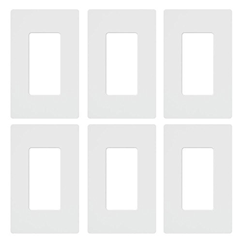 Book Cover Lutron CW-1-WH-6 Wallplate, 6 Pack, White, 6 Count