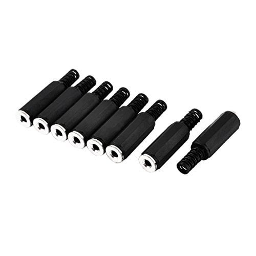 Book Cover uxcell 8pcs Plastic Head 3.5mm Audio Stereo Female Jack Adapter Coaxial Connector Convertor