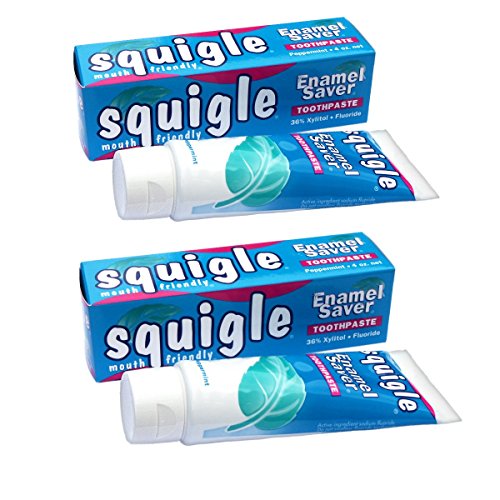 Book Cover Squigle Canker Sore Toothpaste - Enamel Saver - Helps Prevent Canker Sores (2 - 4 OZ Tubes)