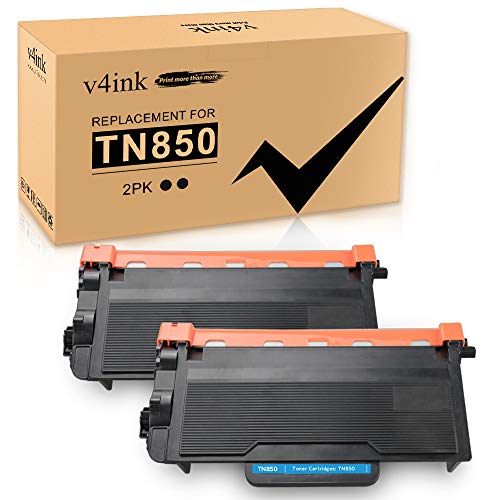 Book Cover V4INK 2 Pack New Compatible Brother TN850 TN820 Toner Cartridge for Brother HLL6200DW HLL6200DWT HLL6250DW MFCL5800DW MFCL5900DW DCPL5650DN DCPL5600DN DCPL5500D Series Printers