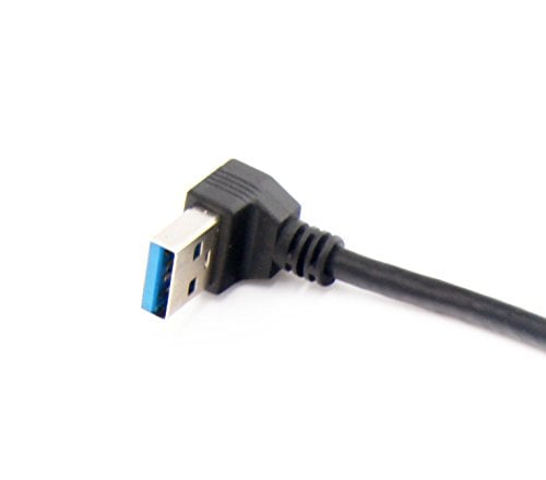 Book Cover WAWPI USB 3.0 Right Angle 270 Degree Extension Cable Male to Female Adapter Cord, Length: 24cm