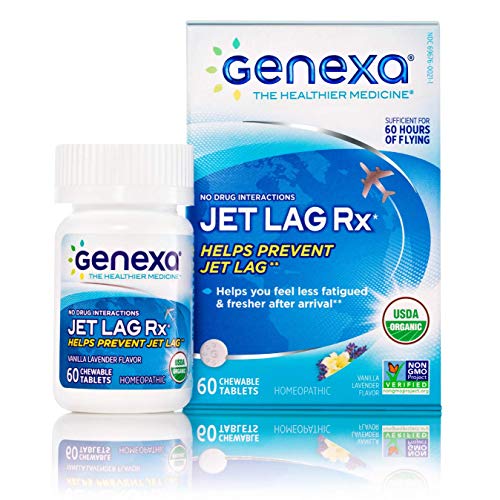 Book Cover Genexa - Jet Lag Rx Vanilla Lavender - 60 Chewable Tablets