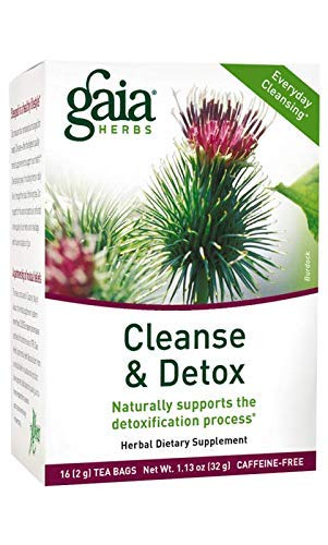 Book Cover Gaia Herbs Cleanse & Detox Herbal Tea, 16 Tea Bags - Everyday Cleansing & Detoxification, Healthy Liver Function