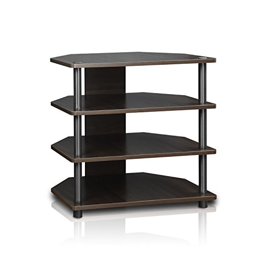 Book Cover FURINNO Turn-N-Tube Easy Assembly 4-Tier Petite TV Stand, Espresso/Black