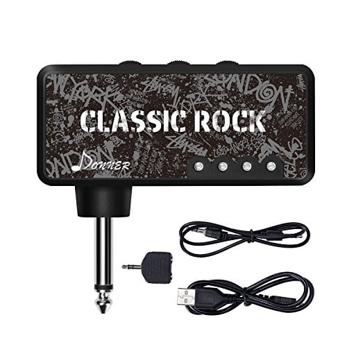 Book Cover Donner Classic Rock Pocket Mini Guitar Headphone Amp Amplifier with Rechargeable Battery