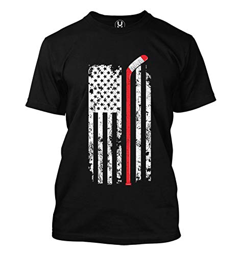 Book Cover Haase Unlimited Hockey Stick American Flag - Sports USA Men's T-Shirt
