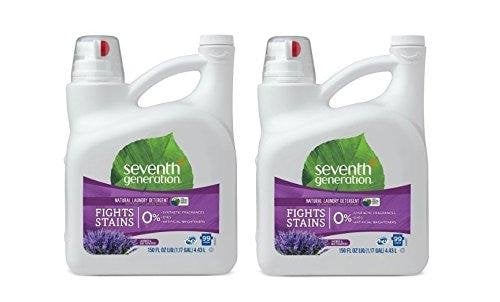 Book Cover Seventh Generation - Laundry Detergent 2X Ultra Concentrate, Blue Eucalyptus & Lavender - 150 oz (2 Pack)