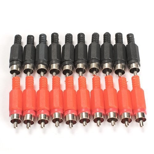 Book Cover Honbay 20PCS Solder RCA Plug Male Audio Video Adapter Connector Professional