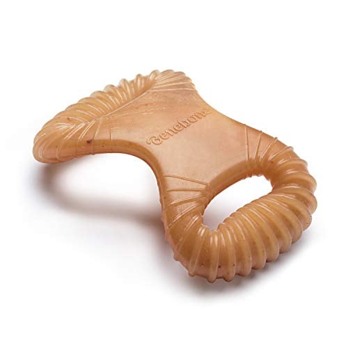 Book Cover Benebone Dental Durable Dog Chew Toy for Aggressive Chewers, Real Chicken, Made in USA, Small