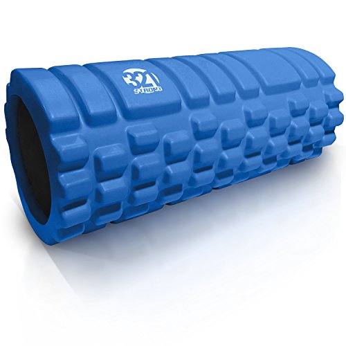 Book Cover 321 STRONG Deep Tissue Massage Roller For Myofascial Release, Physical Therapy, and Scar Tissue, Aqua