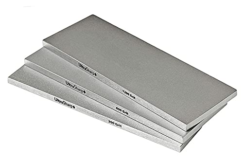 Book Cover Ultra Sharp Diamond Sharpening Stone Set - 8 x 3 Coarse/Medium/Extra Fine