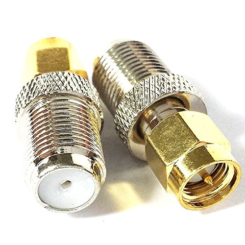 Book Cover CESS SMA to F-Type Adapter Connector - SMA Male to F Female (LW) (2 Pack)