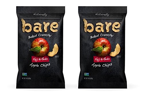 Book Cover Bare Natural Apple Chips, Fuji & Reds, Gluten Free + Baked, Family Size Bag - 14 Oz (2 Count)