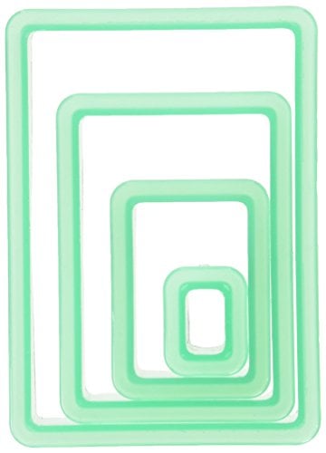 Book Cover American Crafts 4 Piece Sweet Sugarbelle Nested Rectangle Cookie Cutter, Green