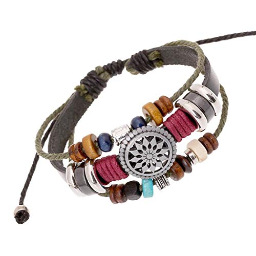 Book Cover Trenro Women Lady Bohemia Wind Beaded Multilayer Hand Woven Bracelet Jewelry
