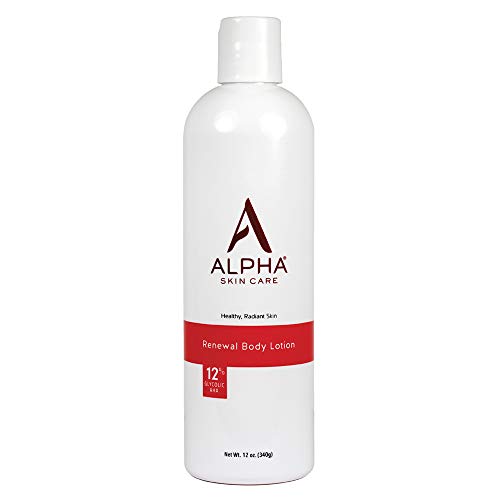 Book Cover Alpha Skin Care Renewal Body Lotion | Anti-Aging Formula |12% Glycolic Alpha Hydroxy Acid (AHA) | Reduces the Appearance of Lines & Wrinkles | For All Skin Types | 12 Oz