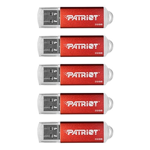 Book Cover Patriot Memory 32GB Pulse Series USB 2.0 Flash Drive - 5 Pack - Red (PSF32GXPPR5PK)