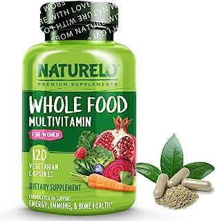 Book Cover NATURELO Whole Food Multivitamin for Women - with Vitamins, Minerals, & Organic Extracts - Supplement for Energy and Heart Health - Vegan - Non GMO - 120 Capsules