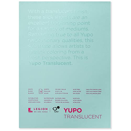 Book Cover Yupo Paper L21-YUP153CL57 Translucent Sheets (15 Pack), 5