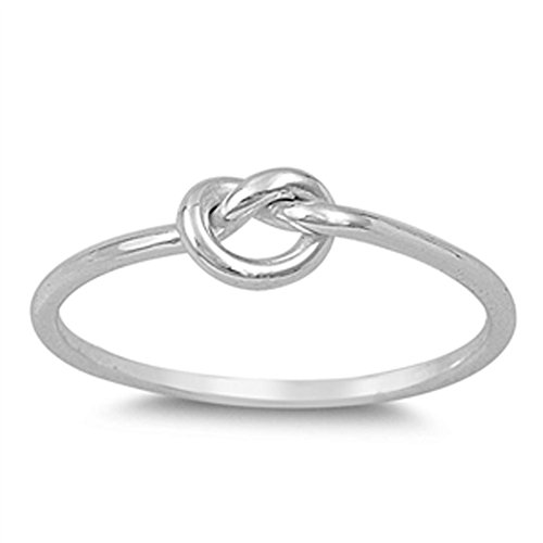 Book Cover CHOOSE YOUR COLOR Sterling Silver Knot Ring
