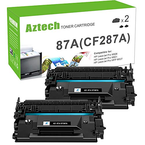 Book Cover Aztech Compatible Toner Cartridge Replacement for HP 87A CF287A 87X CF287X (Black, 2-Packs)