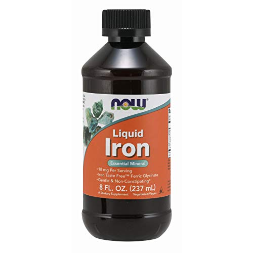 Book Cover NOW Supplements, Iron Liquid 18 mg, Non-Constipating*, Essential Mineral, 8-Ounce