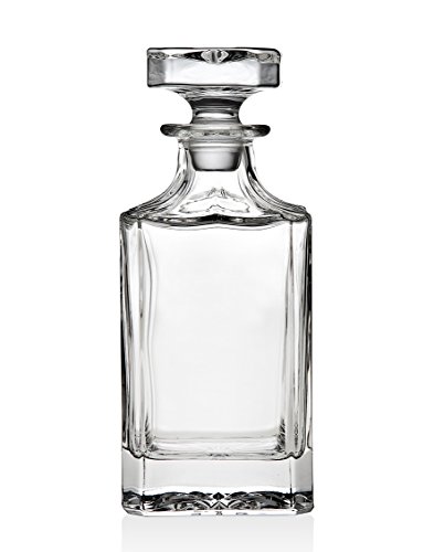 Book Cover Godinger Silver Art Clarion Square Non-leaded Crystal Whiskey Decanter With Glass Stopper