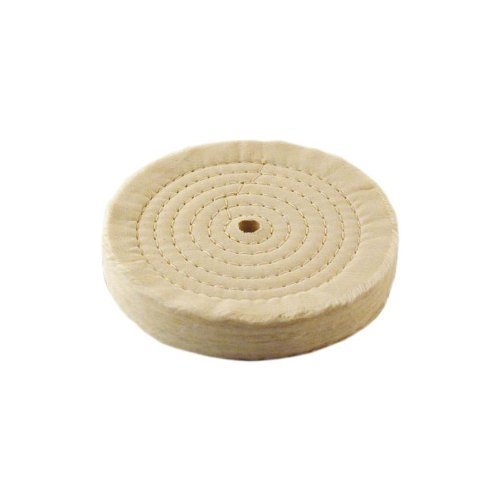 Book Cover Extra Thick Spiral Sewn Buffing Wheel, 6 (80 Ply) (2-Pack)