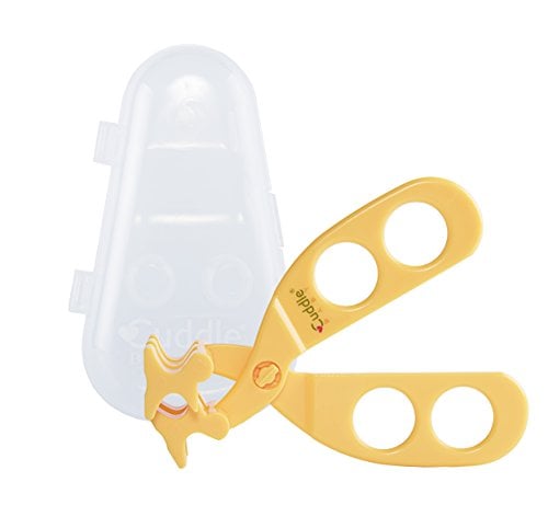 Book Cover Cuddle Baby Portable Food Scissor Cutter Masher Chopper, Home and Kitchen Food Slicer Shears (Comes with Travel Storage Case) â€“ Sunny Yellow