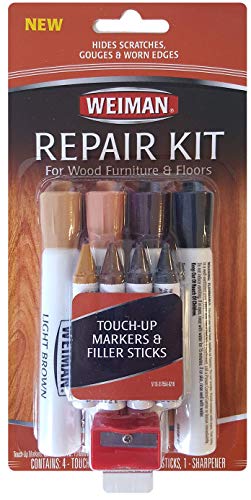 Book Cover Weiman Wood Repair System Kit - 4 Filler Sticks 4 Touch Up Markers - Floor and Furniture Scratch Fix