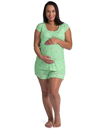 Book Cover Kindred Bravely Amelia Ultra Soft Maternity & Nursing Pajamas - Shorts Set