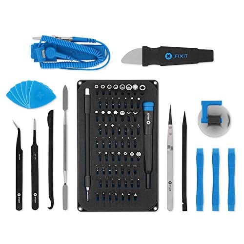 Book Cover iFixit Pro Tech Toolkit, Repair Tool-Set with 64 Precision bits (4 mm), Magnetic Screwdriver & Opening Tools to Open & Repair Every Electronic Device