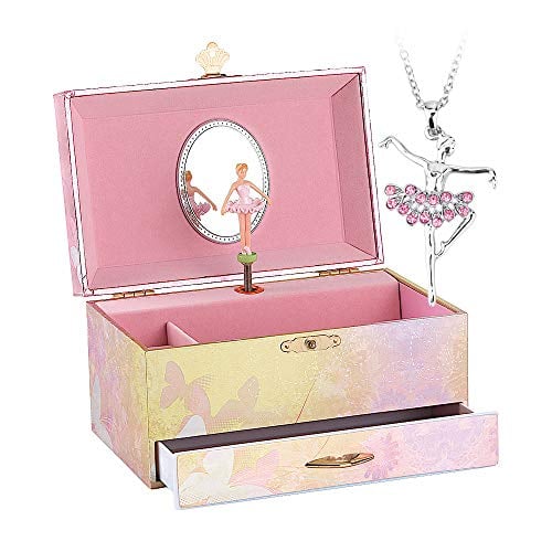 Book Cover Round Rich Â® Musical Jewelry Storage Box with drawer. Turn name is 