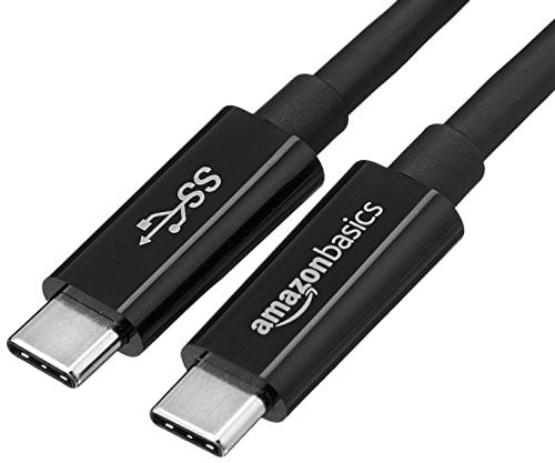 Book Cover AmazonBasics USB Type-C to USB Type-C 3.1 Gen1 Adapter Charger Cable - 3 Feet (0.9 Meters) - Black