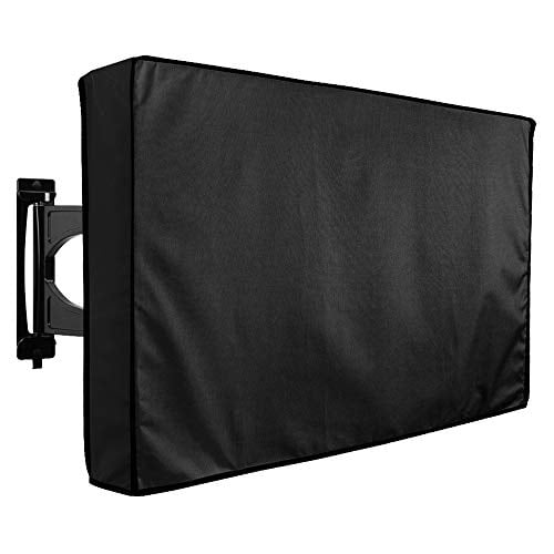 Book Cover Outdoor TV Cover 52 to 55 inches with Bottom Cover, Heavy Duty, Waterproof Thick Fabric, Weatherproof Outdoor TV Enclosure for Outside TV