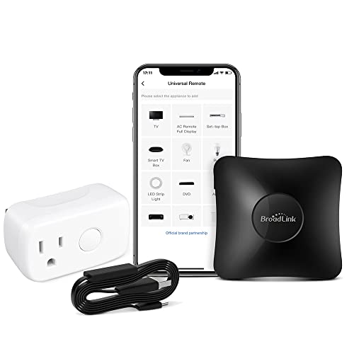 Book Cover BroadLink WiFi Smart Home Hub, IR RF All in One Automation Learning Universal Remote Control Compatible for Apple Android Smartphone