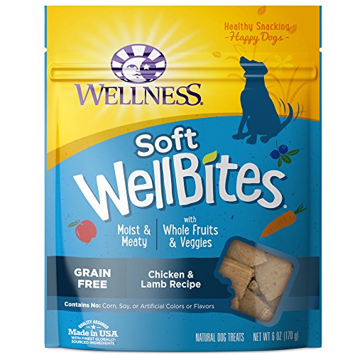 Book Cover Wellness Soft Wellbites Natural Grain Free Dog Treats, Chicken & Lamb, 6-Ounce Bag