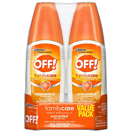 Book Cover OFF! FamilyCare Insect & Mosquito Repellent Spritz, Unscented Bug spray with Aloe-Vera, 7% Deet, 6 oz (Pack of 2)