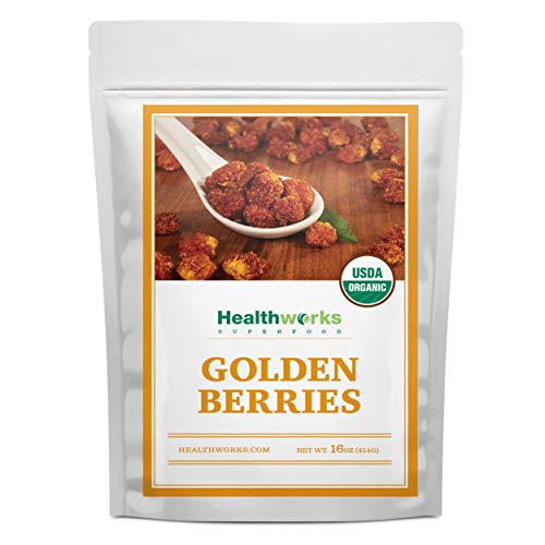 Book Cover Healthworks Golden Berries (16 Ounces / 1 Pound) | Raw | Certified Organic & Sun-Dried | Gooseberries | Keto, Vegan & Non-GMO | Salads & Smoothies | Antioxidant Superfood