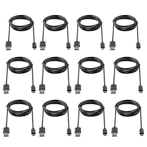 Book Cover Smays Micro USB Cable Bulk Cord Black 3ft 12-Pack