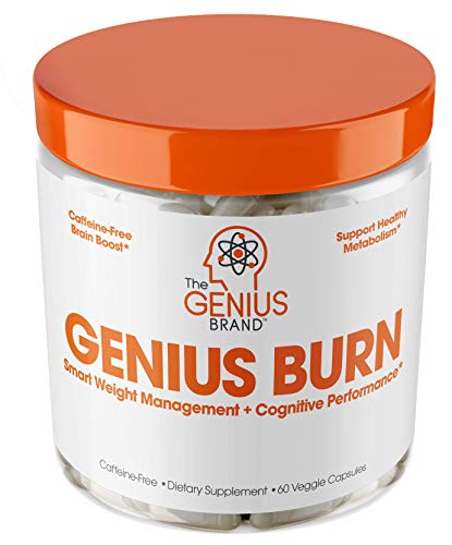 Book Cover Genius Fat Burner - Thermogenic Weight Loss & Nootropic Focus Supplement - Natural Metabolism & Energy Booster for Men & Women | Thyroid Support and Appetite Suppressant w/ Gymnema Sylvestre, 60 Pills