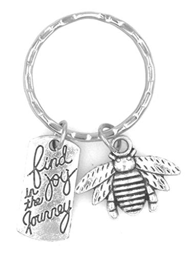 Book Cover Find Joy in The Journey Bee Keychain 105N