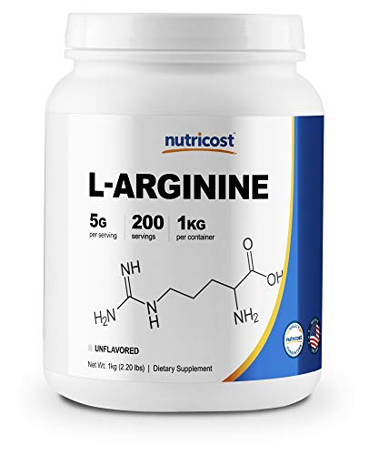Book Cover Nutricost L-Arginine Powder 1KG - Pure L-Arginine, 5g Per Serving