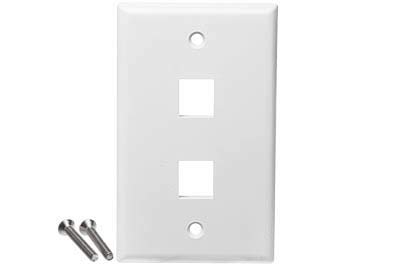 Book Cover Kenuco Gang Keystone Wall Plate - Standard Size (25 Pack, 2 Port)