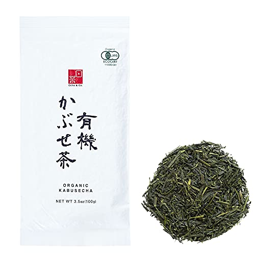 Book Cover Ocha & Co. Organic Kabusecha â€“ Japanese Loose Leaf Green Tea - Umami - Shade Grown Green Tea â€“ Milder and Sweeter than Loose Leaf Sencha, 100g/3.5oz.